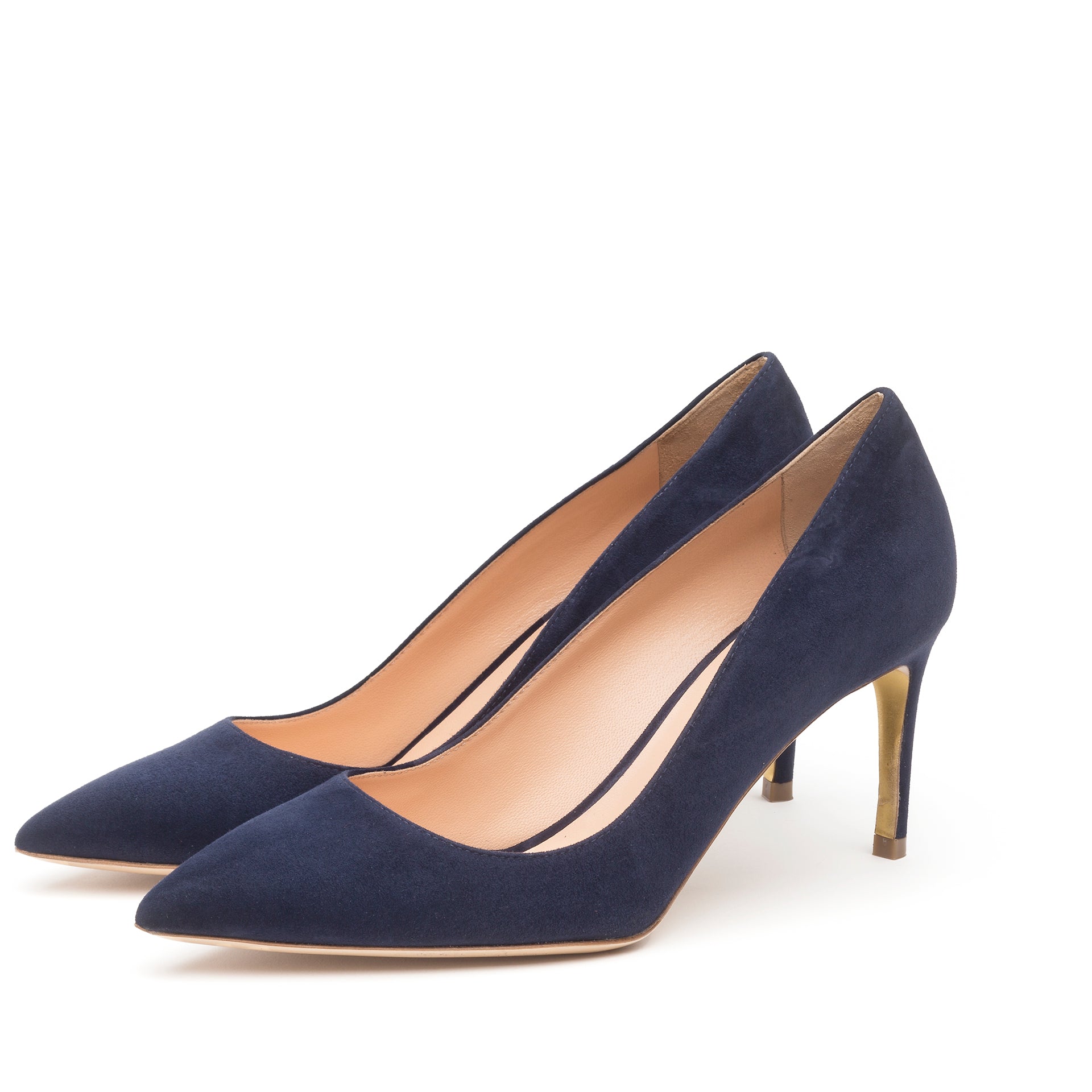 Rupert Sanderson Nada in Midnight Blue Suede Blue Green