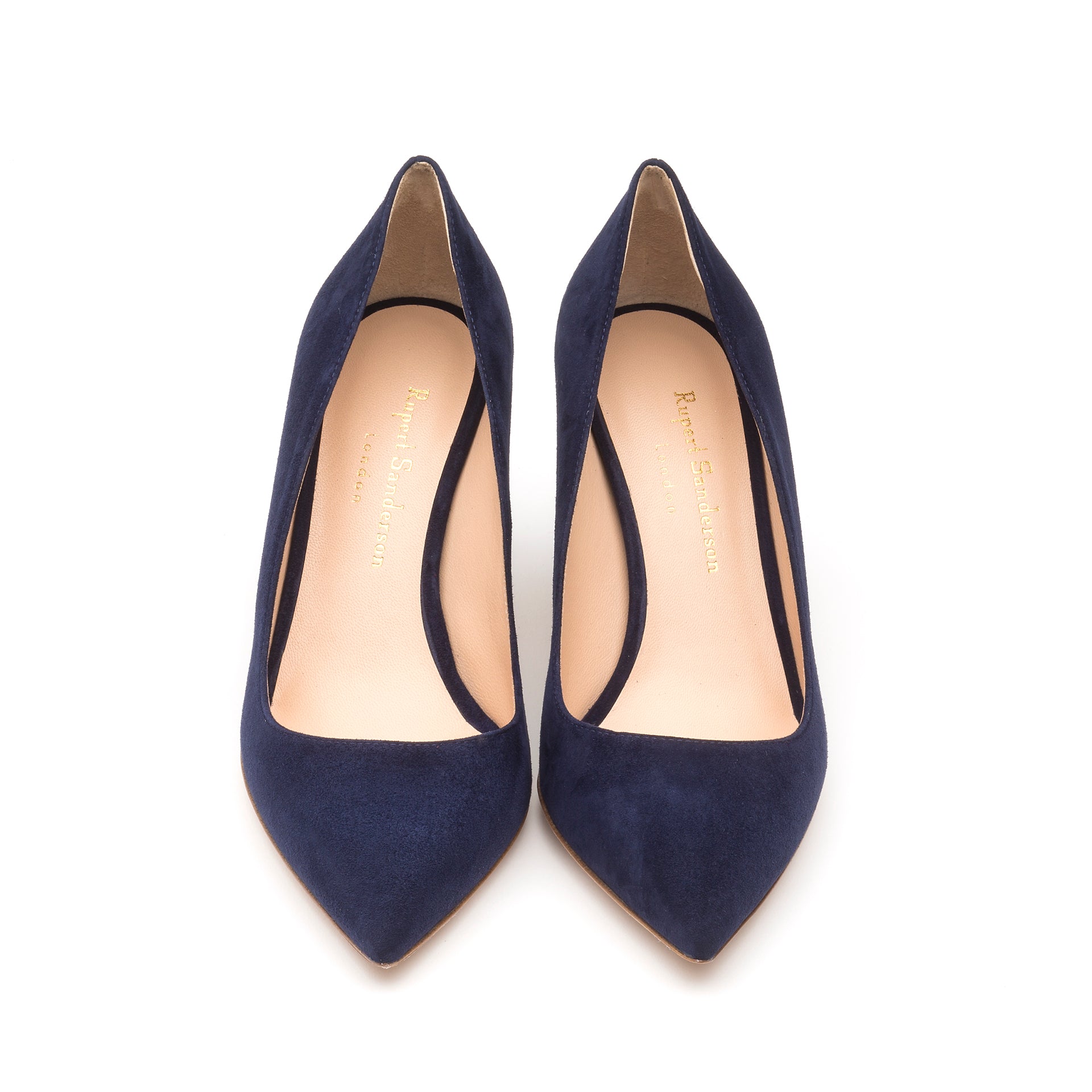 Rupert Sanderson Nada in Midnight Blue Suede Blue Green