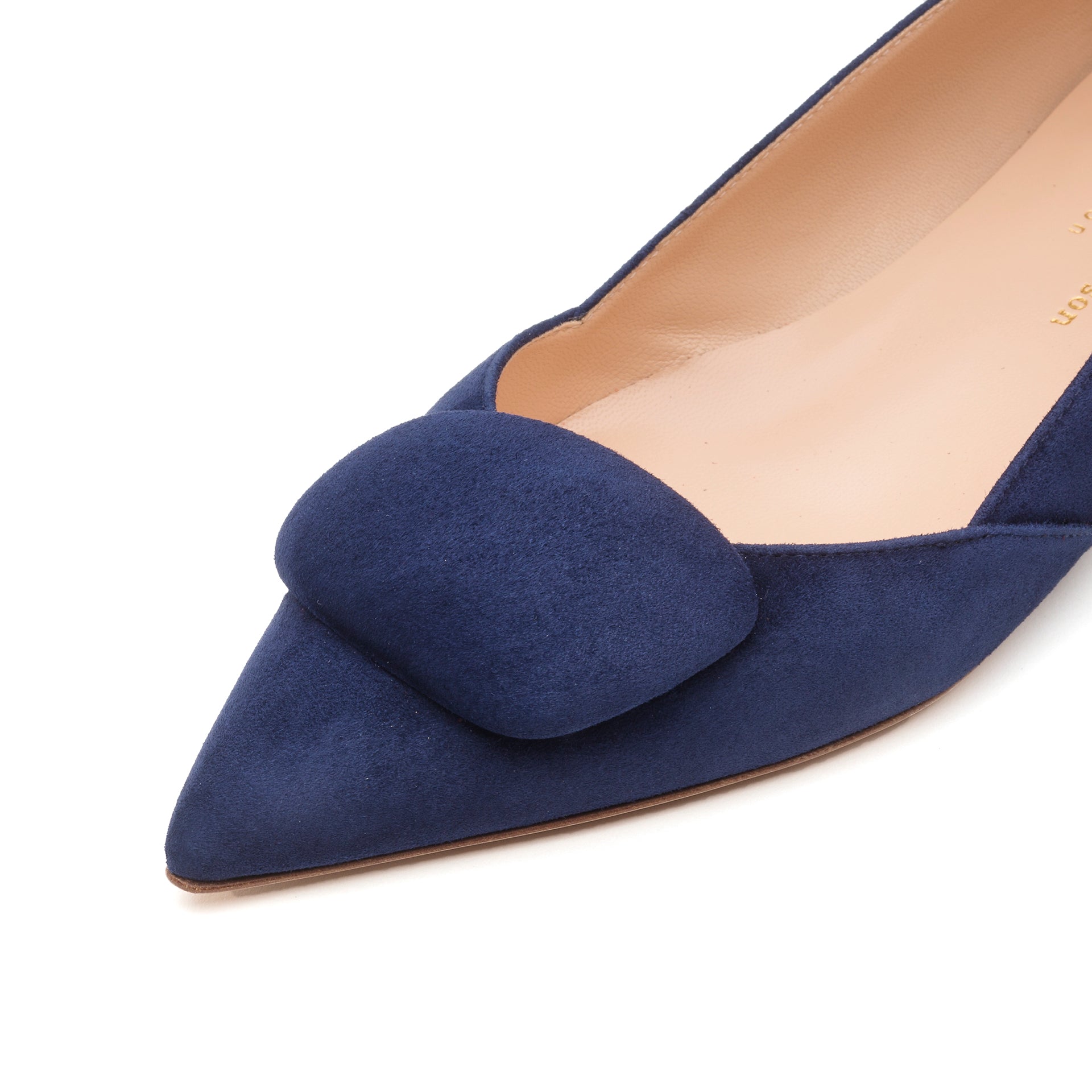 Rupert Sanderson | Aga in Midnight Blue Suede | Blue & Green