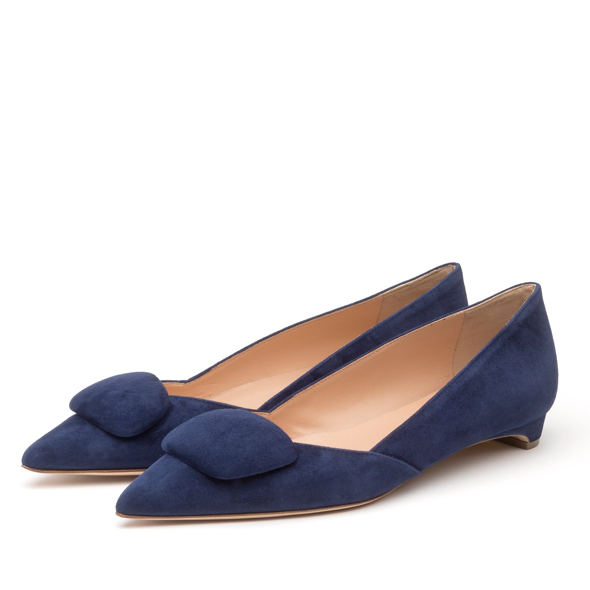 Rupert Sanderson | Aga in Midnight Blue Suede | Blue & Green