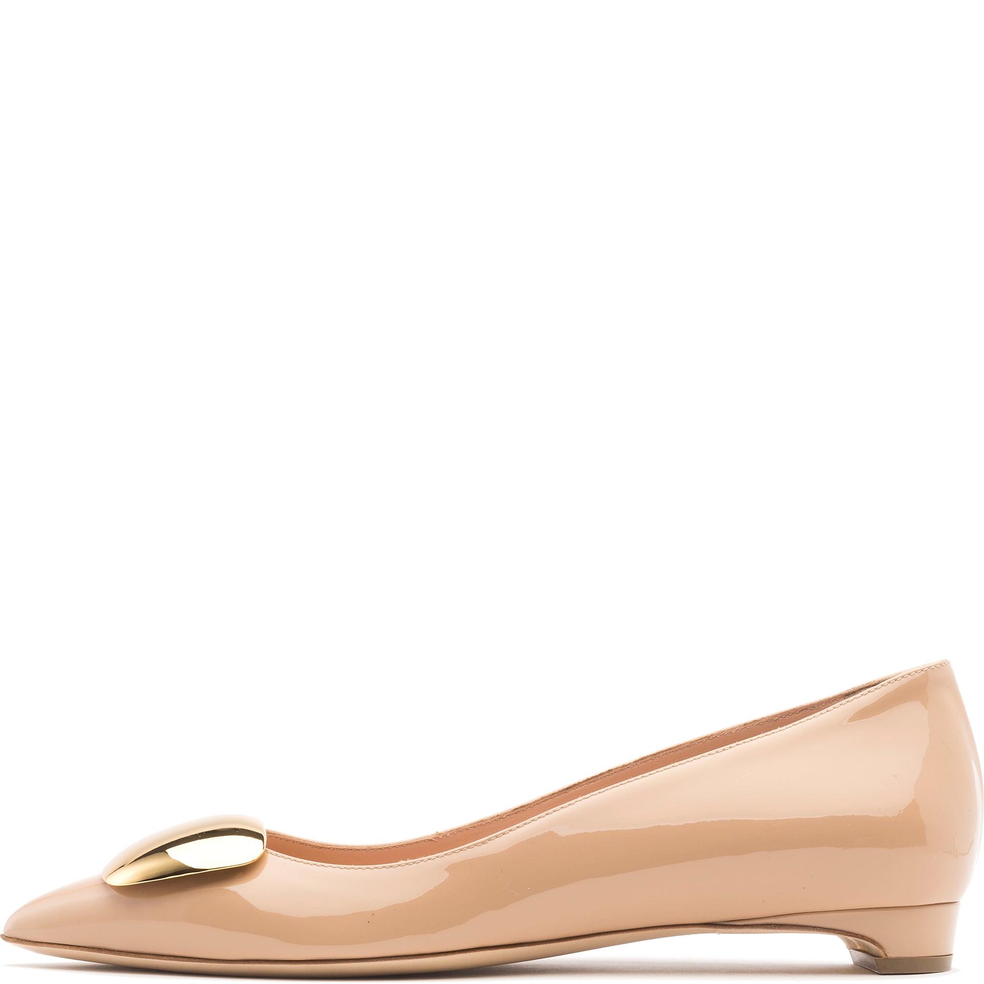 Rupert Sanderson | Bedfa Cromato in Sand Patent | Beige