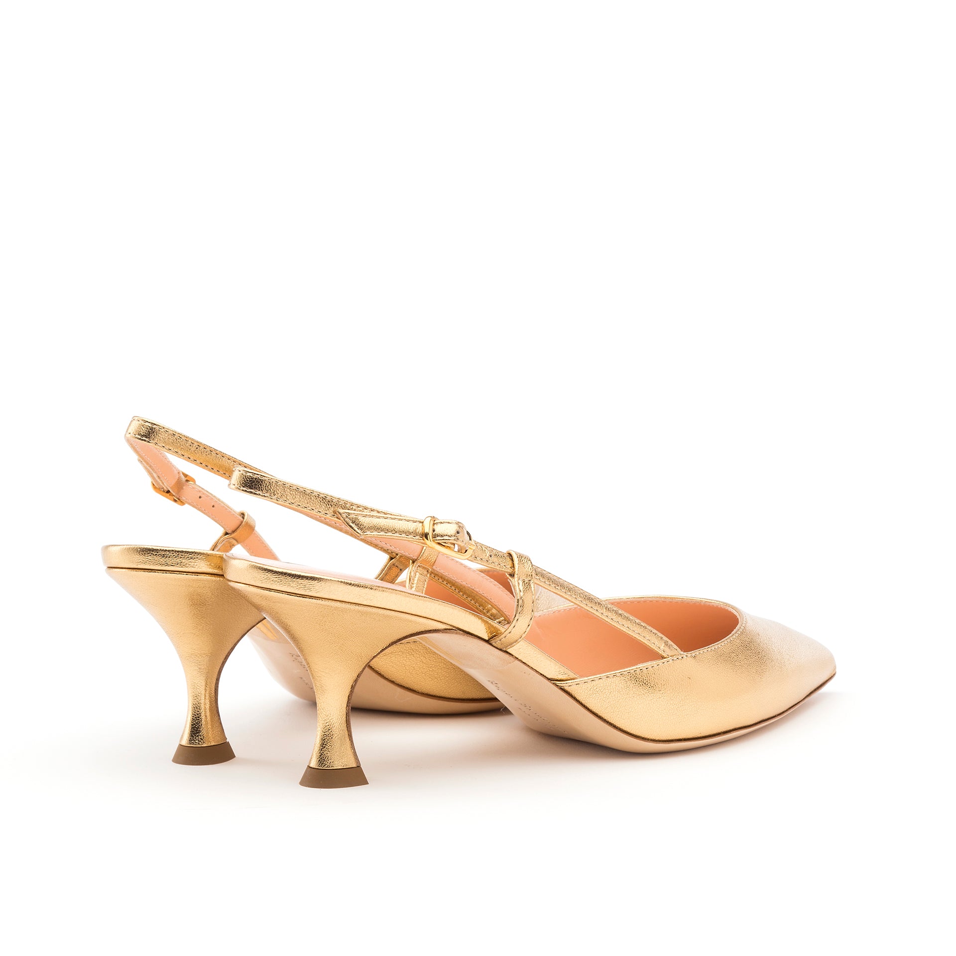 Rupert Sanderson Jocelyn in Gold Metallics