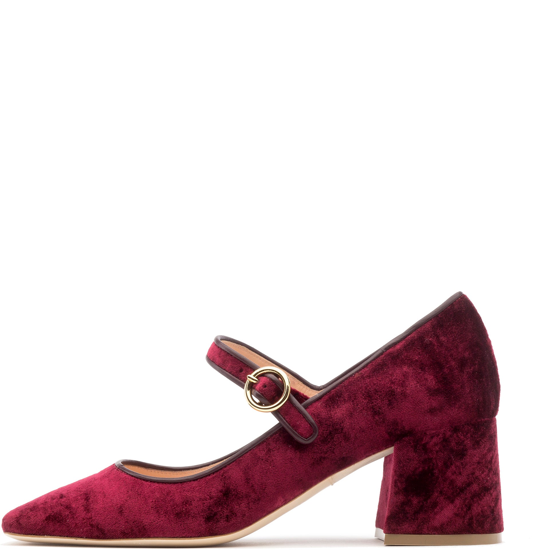 Rupert Sanderson Carmen in Bordeaux Velvet Red