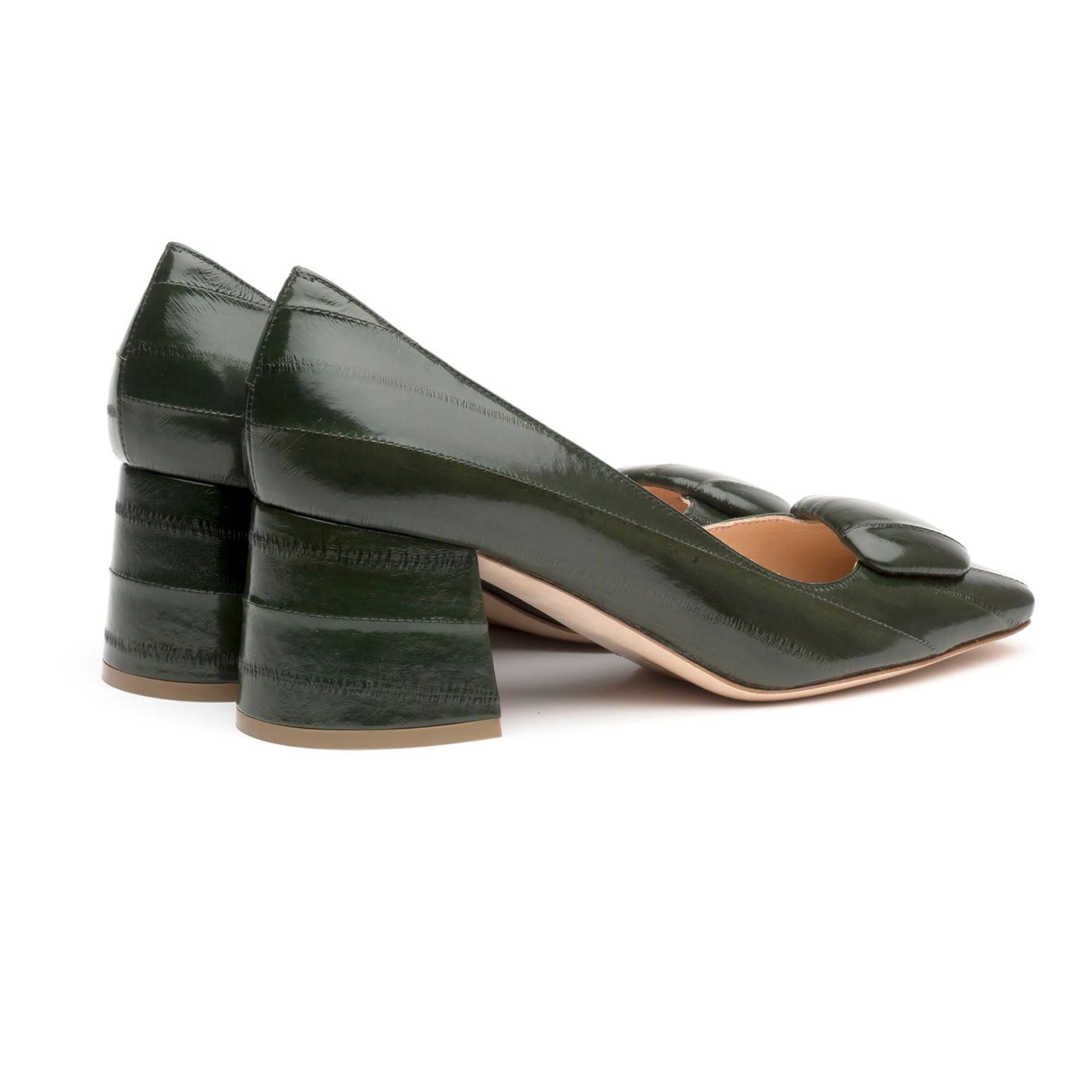 Rupert Sanderson | Naxos in Hunter Green Eel | Blue & Green