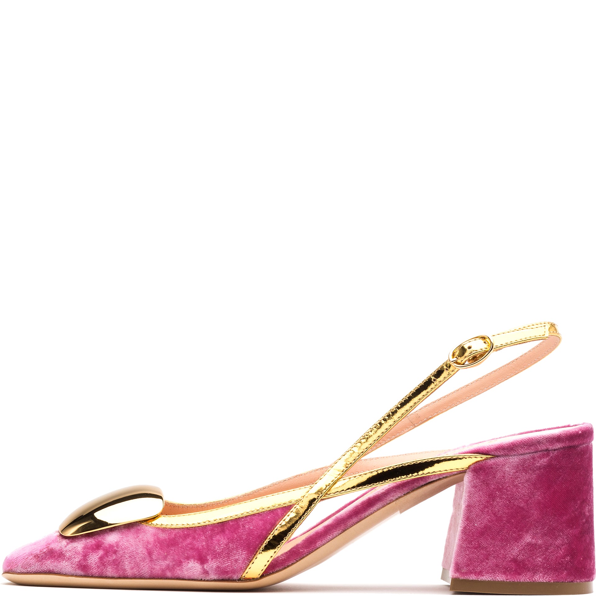 Rupert Sanderson Cavalla Cromato in Velvet Rosa Pink Purple