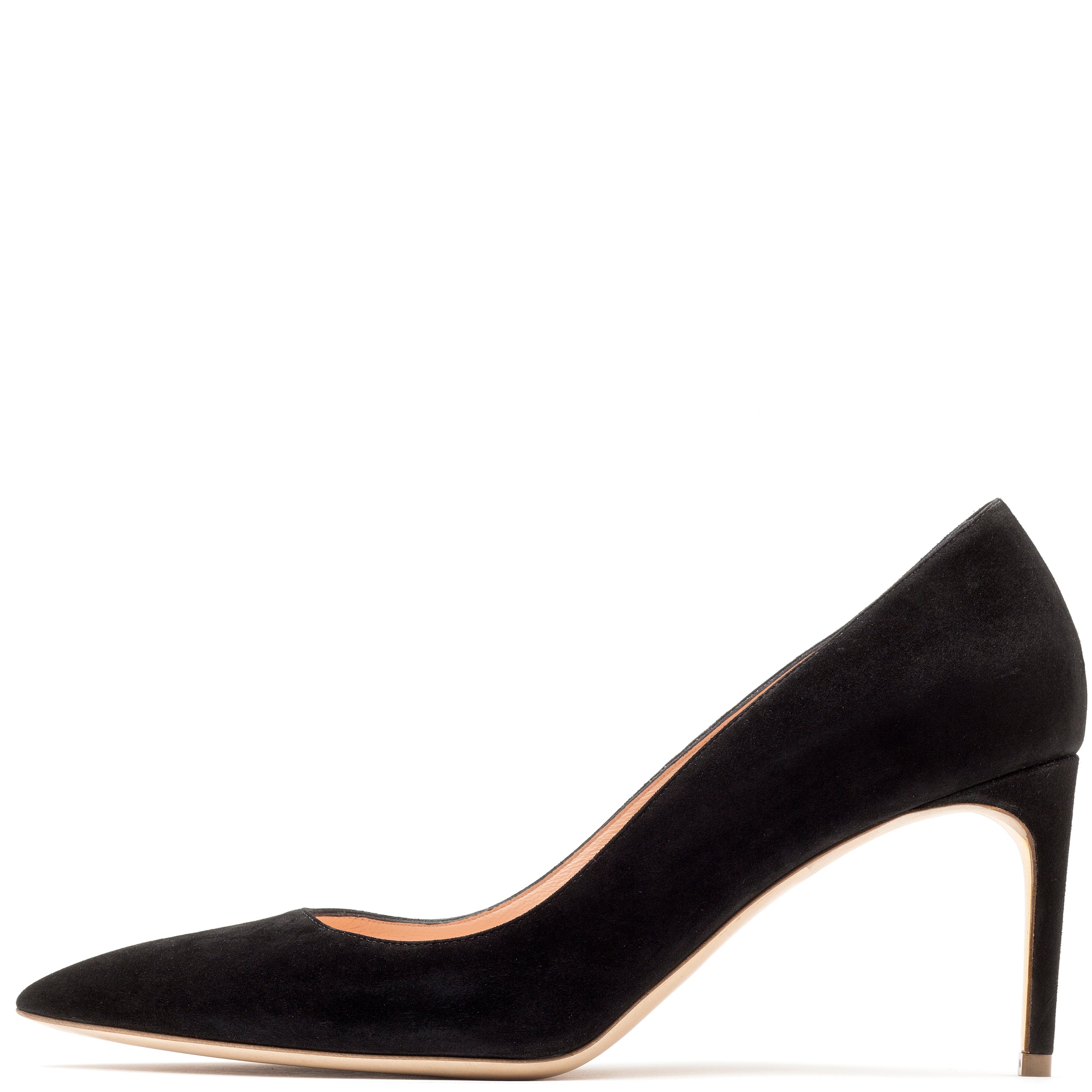 Rupert Sanderson Nada in Black Suede Mid Heel Pumps