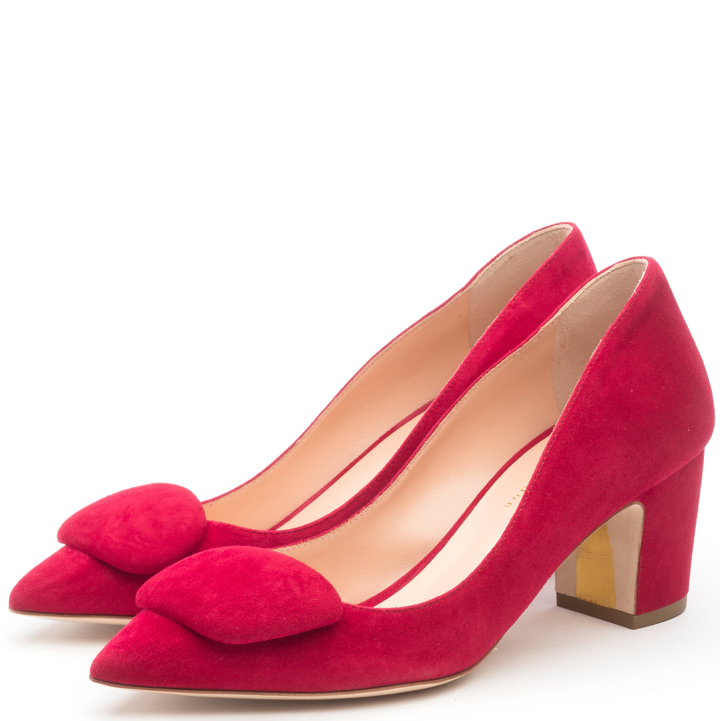 Rupert Sanderson Clava in Rouge Suede Red