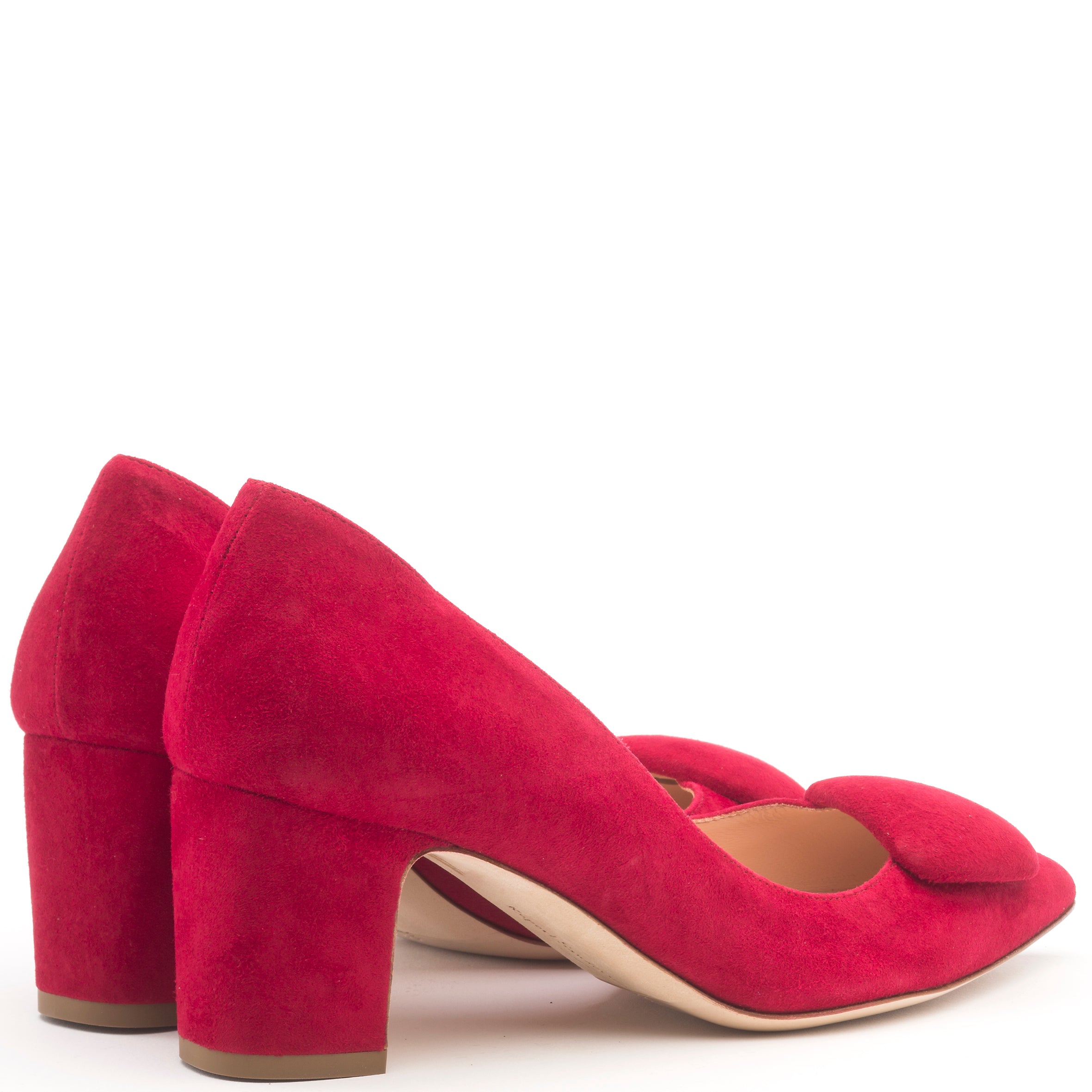 Rupert Sanderson Clava in Rouge Suede Red