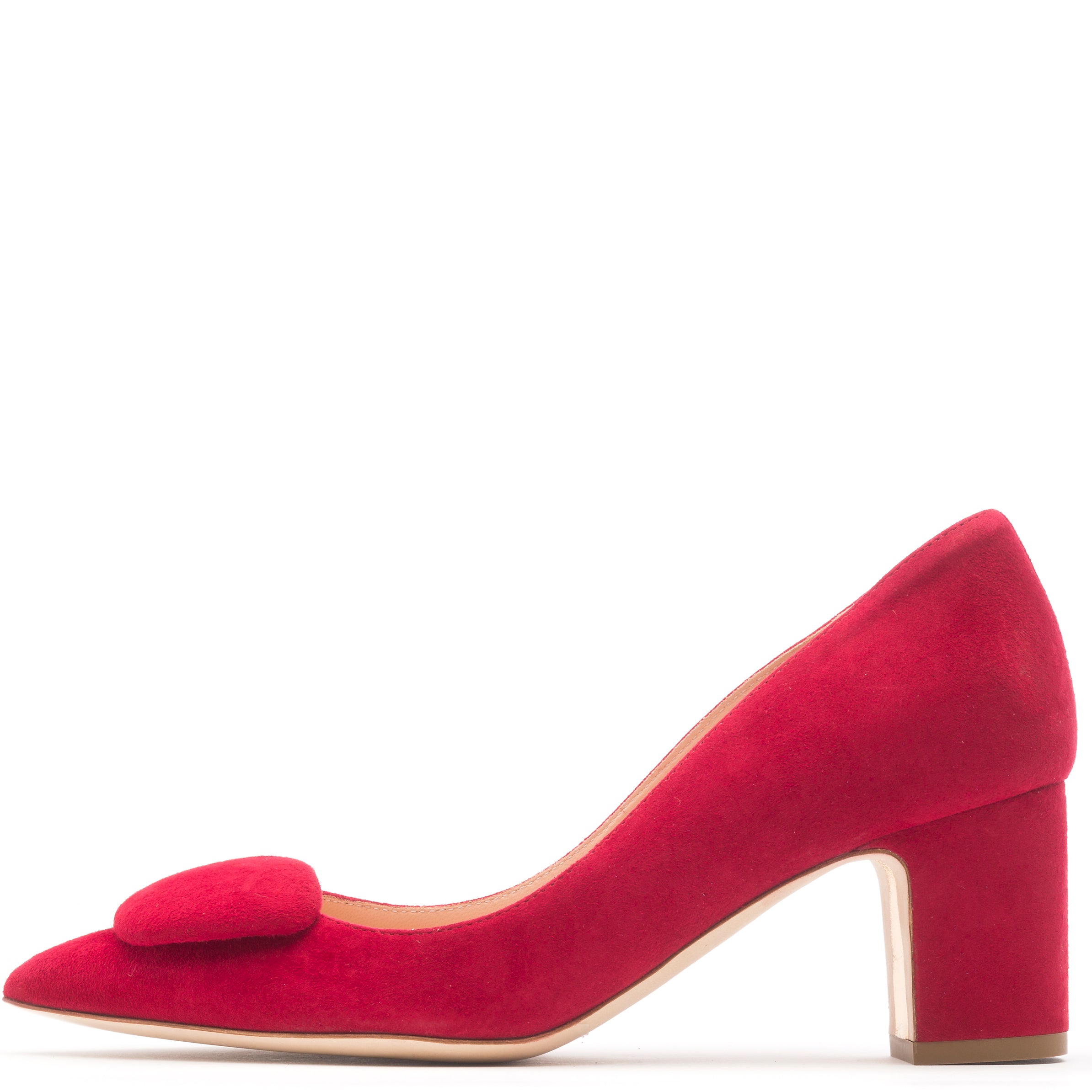 Rupert Sanderson Clava in Rouge Suede Red