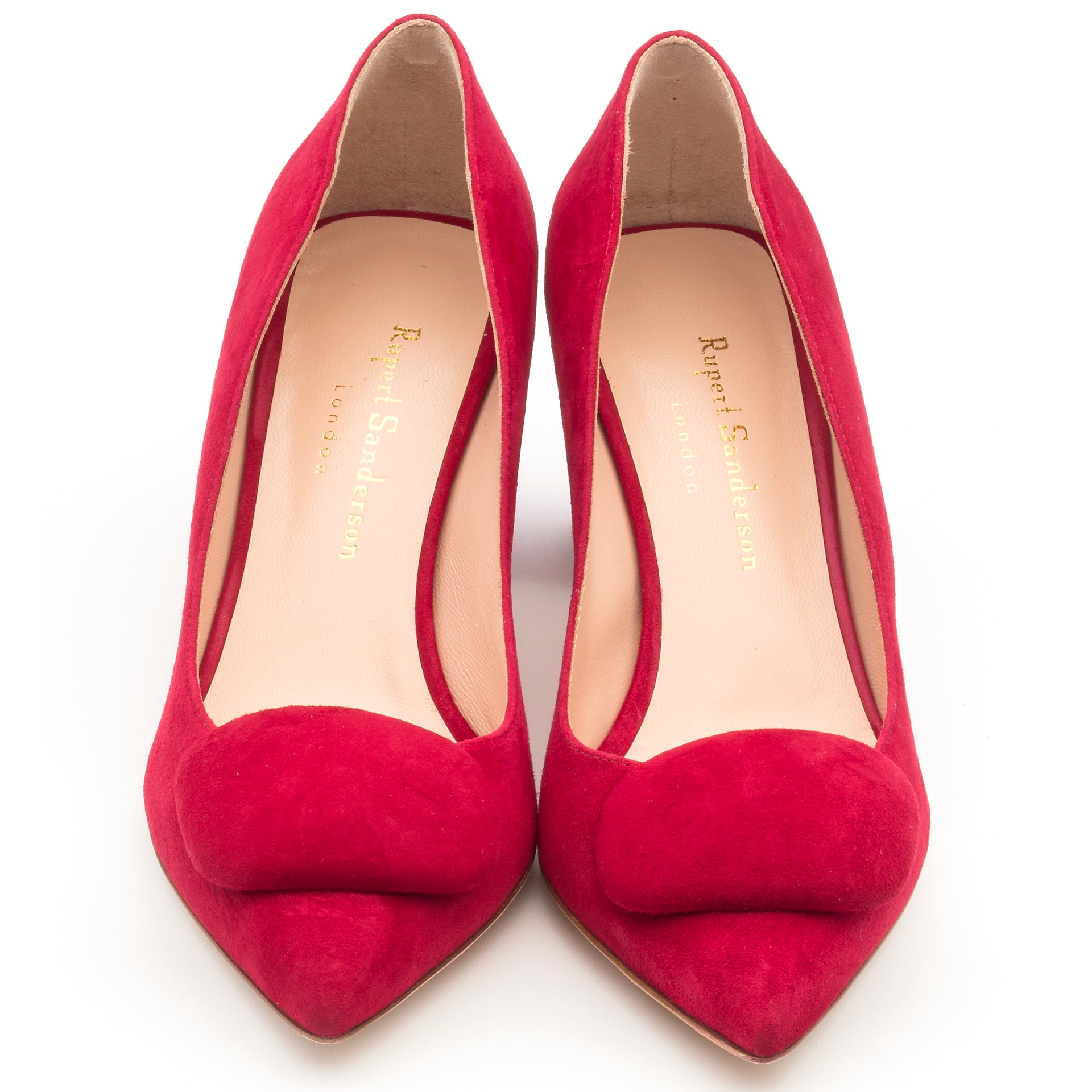 Rupert Sanderson Clava in Rouge Suede Red